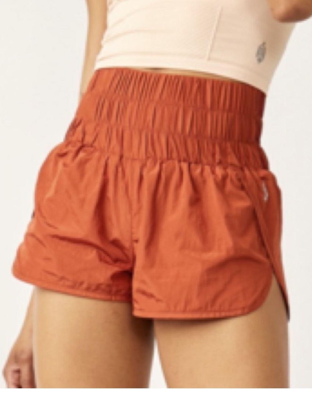 FP Movement Small Shorts The Way Home Red Earth built in briefs waist pocket